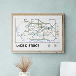 Lake District Tube Map Print, Underground Street Wall Art Gifts - thumbnail 2