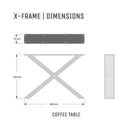Industrial Steel Table Legs X Frame, Heavy-Duty Metal, Diy For Dining Table, Desk, Coffee Bench - Set Of 2 - thumbnail 3
