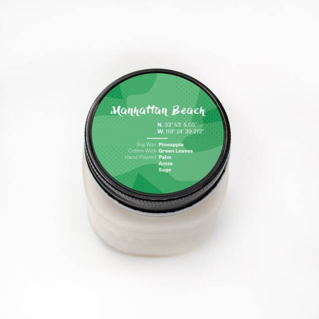 Manhattan Beach Soy Wax Candle, Hand Poured Herb Cedar Wood West Coast Decor, Vegan Home Fragrance - image 1