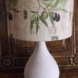Shabby Chic Lamp Shade Carte Postal Olives Lightshade Fatta Da Mamma Free Gift - thumbnail 3