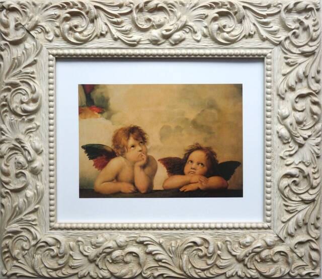 Picture in Baroque Frame Raffaello Engel Ca. 39x45 - image 1