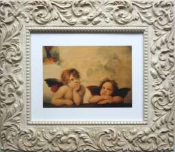 Picture in Baroque Frame Raffaello Engel Ca. 39x45 - thumbnail 1