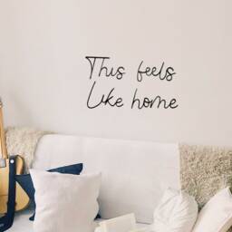 This Feels Like Home Sign Wire Words, Living Room Decor Wall Art, Family Housewarming Gifts, Quote Art Hangings - thumbnail 2