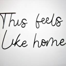 This Feels Like Home Sign Wire Words, Living Room Decor Wall Art, Family Housewarming Gifts, Quote Art Hangings - thumbnail 3