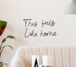 This Feels Like Home Sign Wire Words, Living Room Decor Wall Art, Family Housewarming Gifts, Quote Art Hangings - thumbnail 1