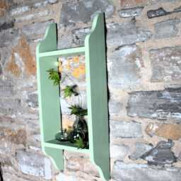 Green Wall Shelf Cubby Storage Unit - thumbnail 3