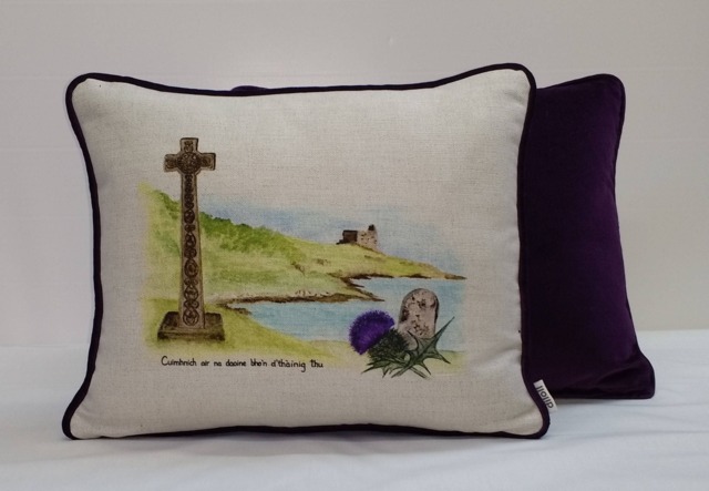 Handmade Cushion Using Our Own Artwork, Backed With Velvet - image 1
