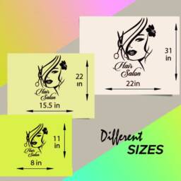 In-Style Decals Wall Vinyl Decal Home Decor Art Sticker Hair Salon Logo Girl With Stylish Scissors Haircut Dresser Design 1754 - thumbnail 2