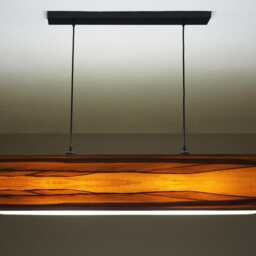 Handmade Red Gum Veneer Chandelier, Modern Linear Pendant Light - thumbnail 3