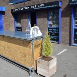 Reclaimed Scaffold Board Laptop Sofa Table, Side/End Table - thumbnail 4