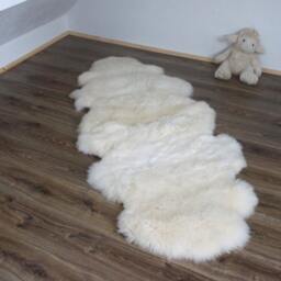 On Sale Exclusive Genuine Natural Sheepskin/Lambskin Rug, Pelt, Soft Long Fur Xxl Large Super - Double Creamy White - thumbnail 2