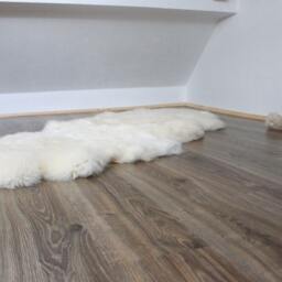 On Sale Exclusive Genuine Natural Sheepskin/Lambskin Rug, Pelt, Soft Long Fur Xxl Large Super - Double Creamy White - thumbnail 4
