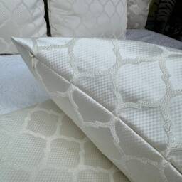 "Luxury Cushion Cover, Geometric Pillow Designer Throw For Ivory Bedding, Modern Lumbar Pillowcase, 12"" X 20" - thumbnail 3