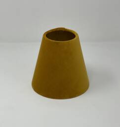 Mustard Yellow Velvet Brushed Gold Small Candle Clip Wall Tapered Lampshade - thumbnail 1