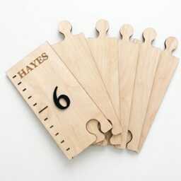 Growth Chart Ruler 3D - Playroom Decor Wood 1st Birthday Gift Nursery Signs Kids Wall Art New Baby - thumbnail 4
