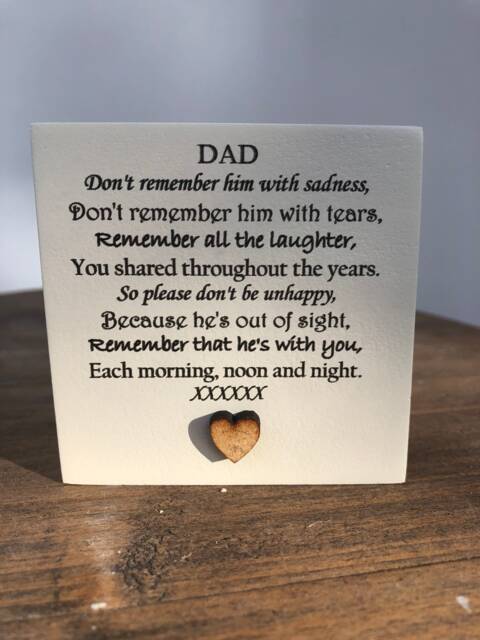 Personalised Candle in Memory Of A Dad Or Any Loved One Mum Dad Grandad Husband Wife Etc Bereavement Sympathy Name - image 1