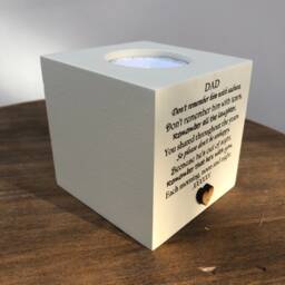 Personalised Candle in Memory Of A Dad Or Any Loved One Mum Dad Grandad Husband Wife Etc Bereavement Sympathy Name - thumbnail 3