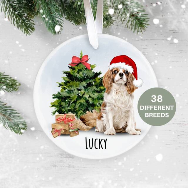 Blenheim Cavalier King Charles Spaniel, Personalised Christmas Ornament, Tree Pet Lover, Dog Decoration, New Puppy - image 1