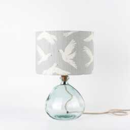 Sanderson Paper Doves Mineral Lampshade, Flying Bird Country Cottage Decor, Handmade Lighting, Lover Gift - thumbnail 1