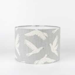 Sanderson Paper Doves Mineral Lampshade, Flying Bird Country Cottage Decor, Handmade Lighting, Lover Gift - thumbnail 4