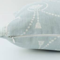 Laura Ashley Josette Duck Egg Cushion Handmade Linen Blend With Zip Fastening 16 - thumbnail 2