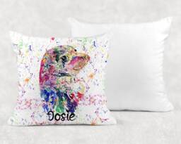 Personalised Watercolour Rainbow Seal Cushion, Cuddle Pillow, Birthday Gift - thumbnail 1