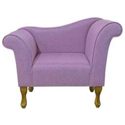 Designer Tweed Fuchsia Chaise Chair - Upholstered Handmade in Britain - thumbnail 2