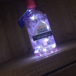 Upcycled Warner Edwards Gin Bottle Lamp, Cool White Led Lights - thumbnail 2