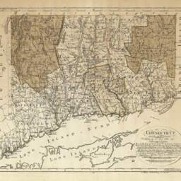 Connecticut Map 1796 Historical Of Restoration Decorator Style Map Ct Print Large Wall Home Office Corporate Decor - thumbnail 2