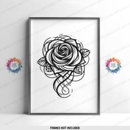 Minimalist Tattoo Artist Print Set - 3 Shop Posters - Black Line Wall Art Definition Quote Minimal Artwork - thumbnail 2