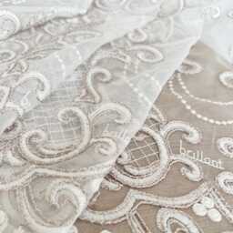 Luxury Damask Embroidered Lace Sheer Curtain, Elegant European Curtains, French Style Voile Curtains - thumbnail 4