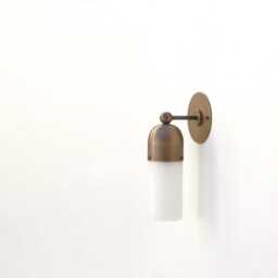Brass Wall Sconce Light -Vanity Light-Brass Light - With Alabaster Shade, Ul Listed, No.0226 - thumbnail 3