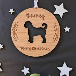 Personalised Labradoodle Christmas Bauble - Silhouette Dog - thumbnail 2