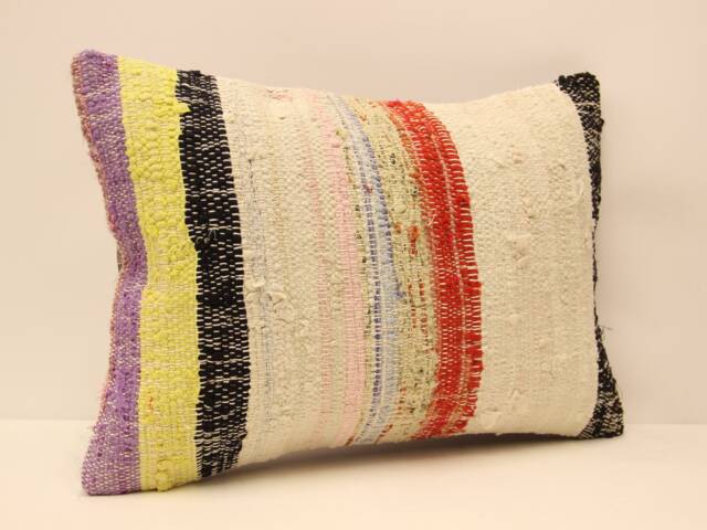 Pillow Cover - Classic Kilim -Sofa -Ticking Geometric -Home Decor- Cotton Decorative -14x20 Feet-Throwpillow Be235 - image 1