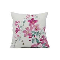 Sanderson - Magnolia & Blossom/Leaf Large Scale Floral Wildlife Cushion Cover Handmade Throw Pillow Designer Home D??cor - thumbnail 2