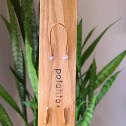 Propagation Wall Hanging, Propagating Glass Vase, Bud Test Tube, Mounted Planter, Handcrafted Plant Decor, Oak Wood Hanging Gift - thumbnail 4