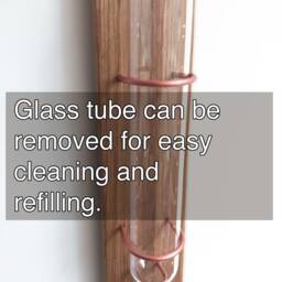 Propagation Wall Hanging, Propagating Glass Vase, Bud Test Tube, Mounted Planter, Handcrafted Plant Decor, Oak Wood Hanging Gift - thumbnail 3