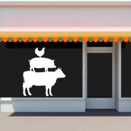 Butchery Wall Decal Meat Fresh Sticker Steak Art Shop Cok0052 - thumbnail 2