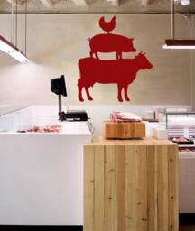 Butchery Wall Decal Meat Fresh Sticker Steak Art Shop Cok0052 - thumbnail 1