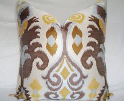 Ikat Pillow Cover, Claridge Jacquard, Modern Geometric Cushion 20 - thumbnail 1