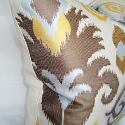Ikat Pillow Cover, Claridge Jacquard, Modern Geometric Cushion 20 - thumbnail 3