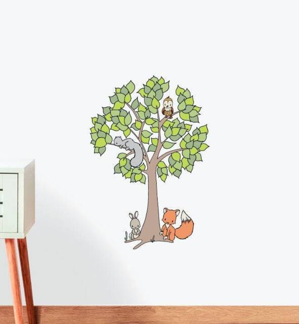 The Wild Woods Wall Sticker Decal - Nursery Stickers, Animal Decals, Home Decor, Baby Room, Art, Girl, Boy