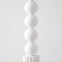 Handmade Plaster Pendant Light Cylinder Chandelier With Spheres - thumbnail 2