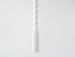 Handmade Plaster Pendant Light Cylinder Chandelier With Spheres - thumbnail 1