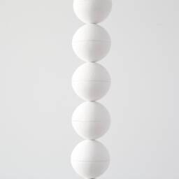 Handmade Plaster Pendant Light Cylinder Chandelier With Spheres - thumbnail 3