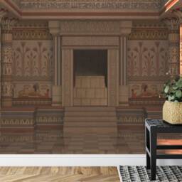 Ancient Egyptian Palace Mural, 3D Pharaohs Wallpaper, Peel & Stick Wall Decal - thumbnail 3