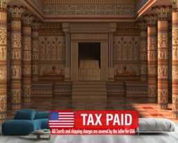 Ancient Egyptian Palace Mural, 3D Pharaohs Wallpaper, Peel & Stick Wall Decal - thumbnail 1