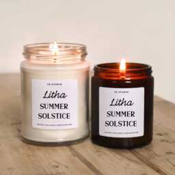 Litha Candle, Summer Solstice Midsummer Decorations, Pagan Decor, Ritual, Altar Decor Uk, The Wheel Of Year - thumbnail 1