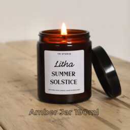 Litha Candle, Summer Solstice Midsummer Decorations, Pagan Decor, Ritual, Altar Decor Uk, The Wheel Of Year - thumbnail 3