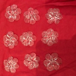 Rosette, Flowers Or Rose , Spare Parts in Murano Blown Glass, Transparent - thumbnail 3